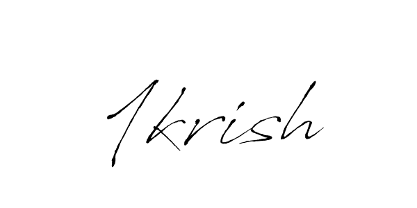 Use a signature maker to create a handwritten signature online. With this signature software, you can design (Antro_Vectra) your own signature for name 1krish. 1krish signature style 6 images and pictures png