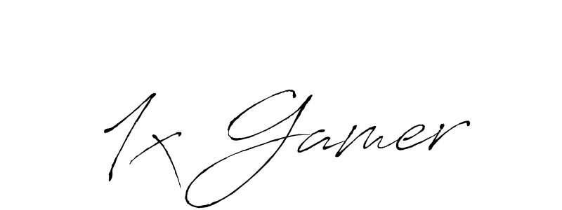 Create a beautiful signature design for name 1x Gamer. With this signature (Antro_Vectra) fonts, you can make a handwritten signature for free. 1x Gamer signature style 6 images and pictures png