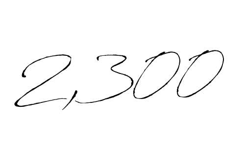 How to make 2,300 signature? Antro_Vectra is a professional autograph style. Create handwritten signature for 2,300 name. 2,300 signature style 6 images and pictures png