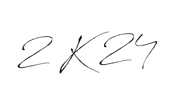 Design your own signature with our free online signature maker. With this signature software, you can create a handwritten (Antro_Vectra) signature for name 2 K 24. 2 K 24 signature style 6 images and pictures png