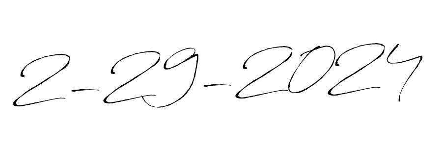 The best way (Antro_Vectra) to make a short signature is to pick only two or three words in your name. The name 2-29-2024 include a total of six letters. For converting this name. 2-29-2024 signature style 6 images and pictures png