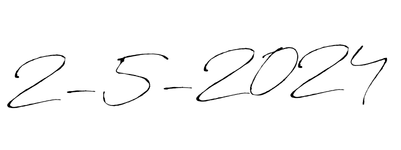 Design your own signature with our free online signature maker. With this signature software, you can create a handwritten (Antro_Vectra) signature for name 2-5-2024. 2-5-2024 signature style 6 images and pictures png