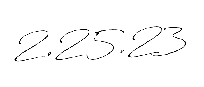 Also You can easily find your signature by using the search form. We will create 2.25.23 name handwritten signature images for you free of cost using Antro_Vectra sign style. 2.25.23 signature style 6 images and pictures png