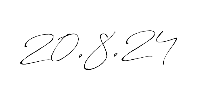 The best way (Antro_Vectra) to make a short signature is to pick only two or three words in your name. The name 20.8.24 include a total of six letters. For converting this name. 20.8.24 signature style 6 images and pictures png