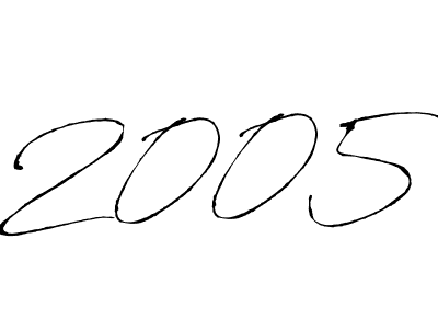 How to make 2005 signature? Antro_Vectra is a professional autograph style. Create handwritten signature for 2005 name. 2005 signature style 6 images and pictures png