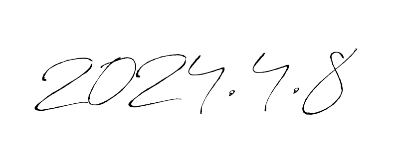 The best way (Antro_Vectra) to make a short signature is to pick only two or three words in your name. The name 2024.4.8 include a total of six letters. For converting this name. 2024.4.8 signature style 6 images and pictures png