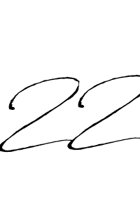 How to make 22 signature? Antro_Vectra is a professional autograph style. Create handwritten signature for 22 name. 22 signature style 6 images and pictures png