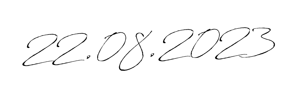 How to make 22.08.2023 name signature. Use Antro_Vectra style for creating short signs online. This is the latest handwritten sign. 22.08.2023 signature style 6 images and pictures png
