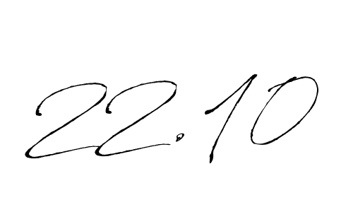 How to make 22.10 signature? Antro_Vectra is a professional autograph style. Create handwritten signature for 22.10 name. 22.10 signature style 6 images and pictures png