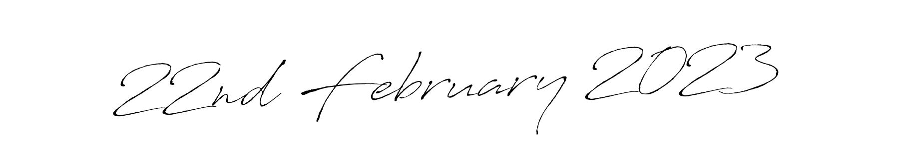 Create a beautiful signature design for name 22nd February 2023. With this signature (Antro_Vectra) fonts, you can make a handwritten signature for free. 22nd February 2023 signature style 6 images and pictures png