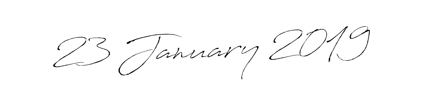 Use a signature maker to create a handwritten signature online. With this signature software, you can design (Antro_Vectra) your own signature for name 23 January 2019. 23 January 2019 signature style 6 images and pictures png