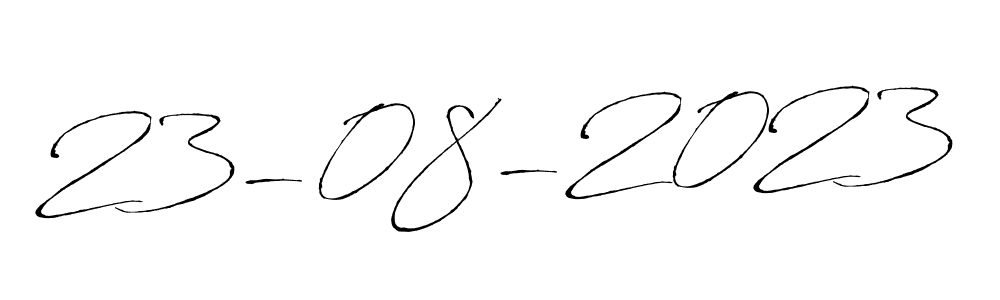 Design your own signature with our free online signature maker. With this signature software, you can create a handwritten (Antro_Vectra) signature for name 23-08-2023. 23-08-2023 signature style 6 images and pictures png