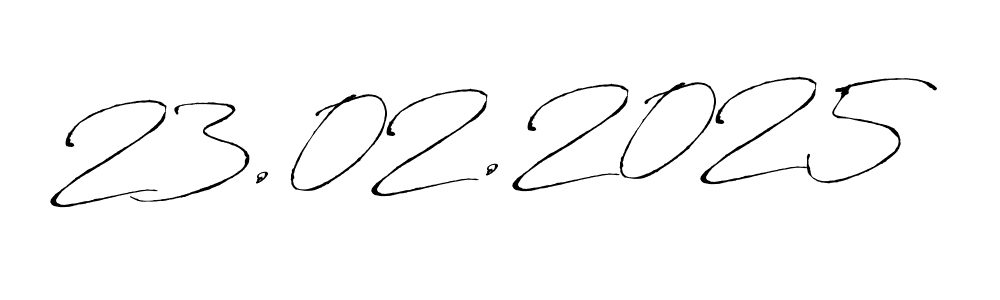 Make a beautiful signature design for name 23.02.2025. With this signature (Antro_Vectra) style, you can create a handwritten signature for free. 23.02.2025 signature style 6 images and pictures png