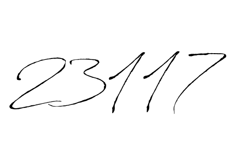 The best way (Antro_Vectra) to make a short signature is to pick only two or three words in your name. The name 23117 include a total of six letters. For converting this name. 23117 signature style 6 images and pictures png