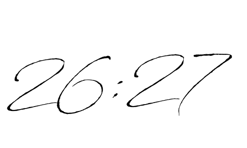 You can use this online signature creator to create a handwritten signature for the name 26:27. This is the best online autograph maker. 26:27 signature style 6 images and pictures png