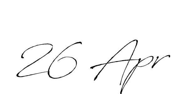 Make a short 26 Apr signature style. Manage your documents anywhere anytime using Antro_Vectra. Create and add eSignatures, submit forms, share and send files easily. 26 Apr signature style 6 images and pictures png