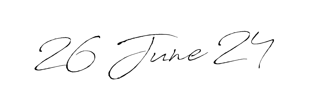 Also You can easily find your signature by using the search form. We will create 26 June 24 name handwritten signature images for you free of cost using Antro_Vectra sign style. 26 June 24 signature style 6 images and pictures png