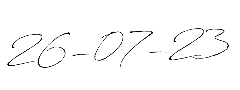 How to make 26-07-23 name signature. Use Antro_Vectra style for creating short signs online. This is the latest handwritten sign. 26-07-23 signature style 6 images and pictures png