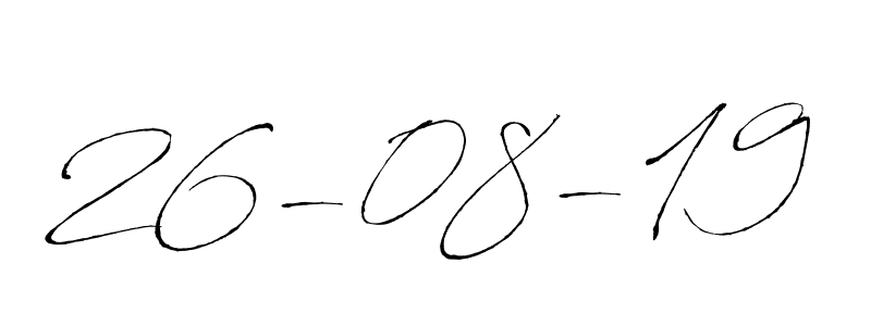 Create a beautiful signature design for name 26-08-19. With this signature (Antro_Vectra) fonts, you can make a handwritten signature for free. 26-08-19 signature style 6 images and pictures png