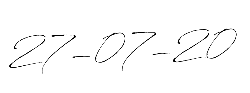 How to make 27-07-20 name signature. Use Antro_Vectra style for creating short signs online. This is the latest handwritten sign. 27-07-20 signature style 6 images and pictures png