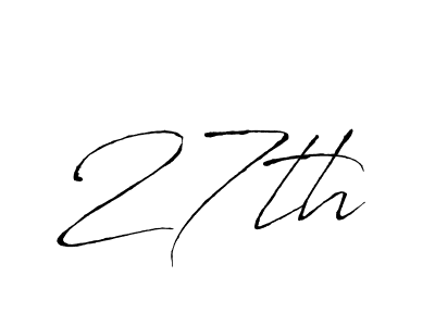 Create a beautiful signature design for name 27th. With this signature (Antro_Vectra) fonts, you can make a handwritten signature for free. 27th signature style 6 images and pictures png