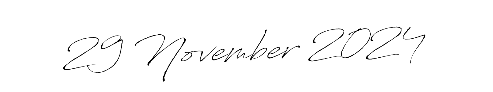 Make a beautiful signature design for name 29 November 2024. With this signature (Antro_Vectra) style, you can create a handwritten signature for free. 29 November 2024 signature style 6 images and pictures png