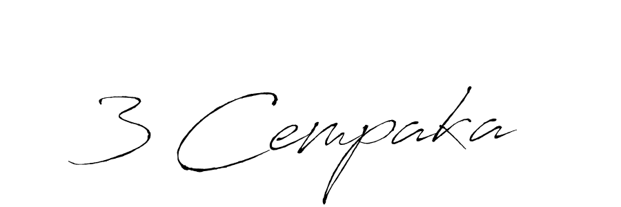 Make a beautiful signature design for name 3 Cempaka. With this signature (Antro_Vectra) style, you can create a handwritten signature for free. 3 Cempaka signature style 6 images and pictures png