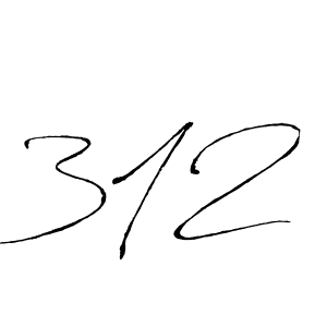 Create a beautiful signature design for name 312. With this signature (Antro_Vectra) fonts, you can make a handwritten signature for free. 312 signature style 6 images and pictures png