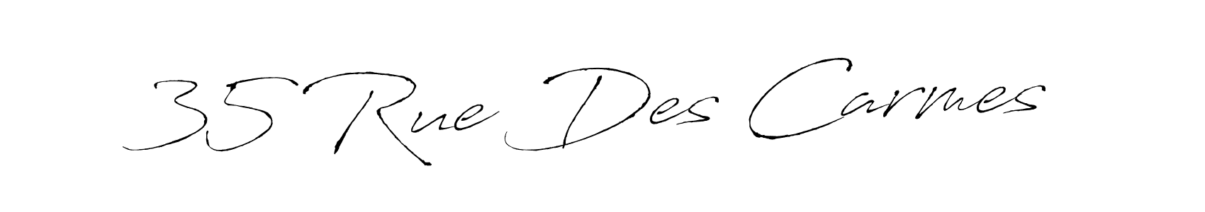 Use a signature maker to create a handwritten signature online. With this signature software, you can design (Antro_Vectra) your own signature for name 35 Rue Des Carmes. 35 Rue Des Carmes signature style 6 images and pictures png