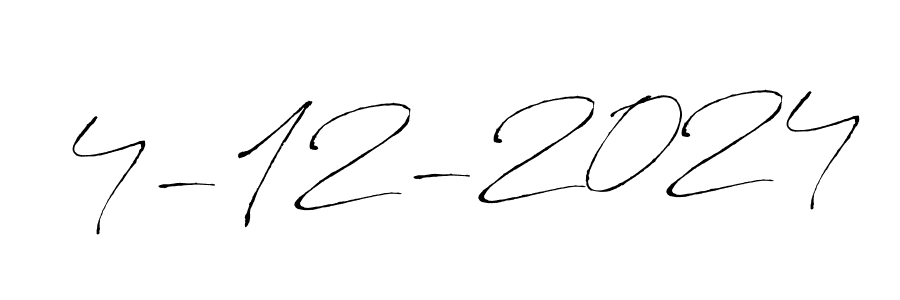 The best way (Antro_Vectra) to make a short signature is to pick only two or three words in your name. The name 4-12-2024 include a total of six letters. For converting this name. 4-12-2024 signature style 6 images and pictures png