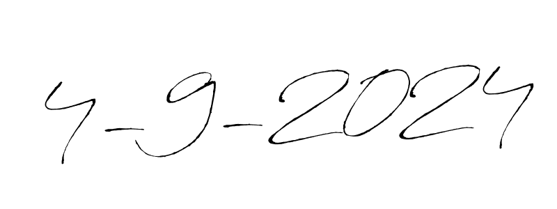 How to make 4-9-2024 name signature. Use Antro_Vectra style for creating short signs online. This is the latest handwritten sign. 4-9-2024 signature style 6 images and pictures png