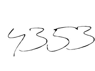 Also we have 4353 name is the best signature style. Create professional handwritten signature collection using Antro_Vectra autograph style. 4353 signature style 6 images and pictures png