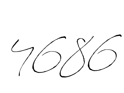 How to make 4686 signature? Antro_Vectra is a professional autograph style. Create handwritten signature for 4686 name. 4686 signature style 6 images and pictures png