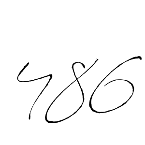 if you are searching for the best signature style for your name 486. so please give up your signature search. here we have designed multiple signature styles  using Antro_Vectra. 486 signature style 6 images and pictures png