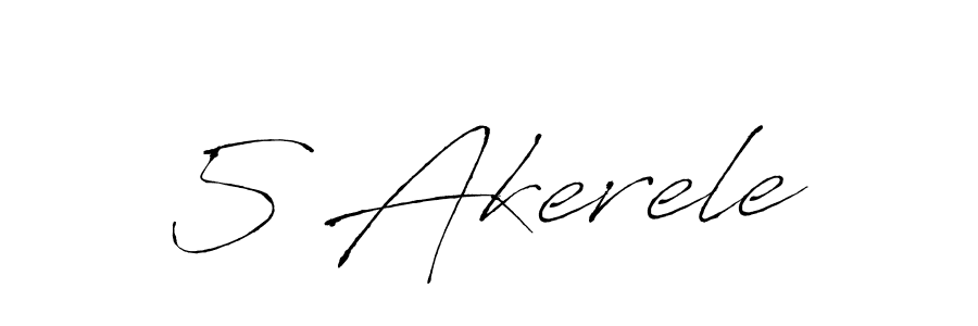 How to make 5 Akerele signature? Antro_Vectra is a professional autograph style. Create handwritten signature for 5 Akerele name. 5 Akerele signature style 6 images and pictures png