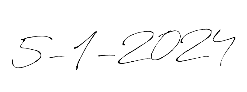 The best way (Antro_Vectra) to make a short signature is to pick only two or three words in your name. The name 5-1-2024 include a total of six letters. For converting this name. 5-1-2024 signature style 6 images and pictures png
