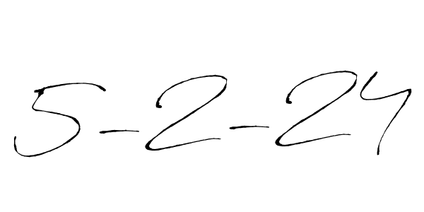 Make a beautiful signature design for name 5-2-24. With this signature (Antro_Vectra) style, you can create a handwritten signature for free. 5-2-24 signature style 6 images and pictures png