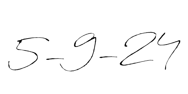 Create a beautiful signature design for name 5-9-24. With this signature (Antro_Vectra) fonts, you can make a handwritten signature for free. 5-9-24 signature style 6 images and pictures png