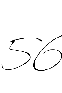 How to make 56 signature? Antro_Vectra is a professional autograph style. Create handwritten signature for 56 name. 56 signature style 6 images and pictures png