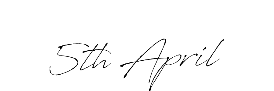 The best way (Antro_Vectra) to make a short signature is to pick only two or three words in your name. The name 5th April include a total of six letters. For converting this name. 5th April signature style 6 images and pictures png