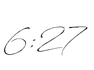 Also we have 6:27 name is the best signature style. Create professional handwritten signature collection using Antro_Vectra autograph style. 6:27 signature style 6 images and pictures png