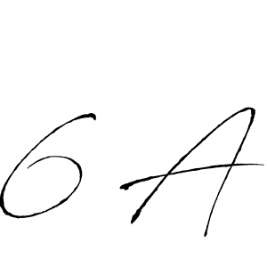 How to make 6 A signature? Antro_Vectra is a professional autograph style. Create handwritten signature for 6 A name. 6 A signature style 6 images and pictures png