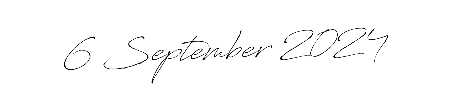 Create a beautiful signature design for name 6 September 2024. With this signature (Antro_Vectra) fonts, you can make a handwritten signature for free. 6 September 2024 signature style 6 images and pictures png