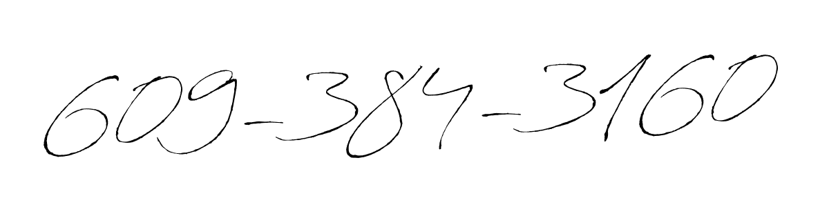 Make a beautiful signature design for name 609-384-3160. With this signature (Antro_Vectra) style, you can create a handwritten signature for free. 609-384-3160 signature style 6 images and pictures png