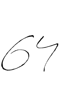 if you are searching for the best signature style for your name 64. so please give up your signature search. here we have designed multiple signature styles  using Antro_Vectra. 64 signature style 6 images and pictures png