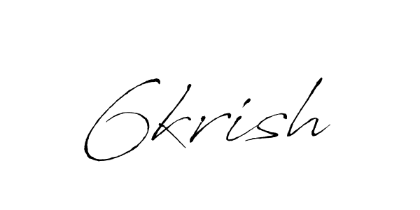 How to make 6krish signature? Antro_Vectra is a professional autograph style. Create handwritten signature for 6krish name. 6krish signature style 6 images and pictures png