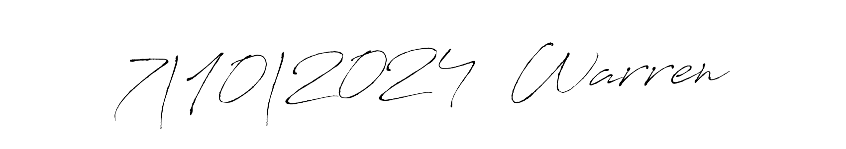 Create a beautiful signature design for name 7|10|2024  Warren. With this signature (Antro_Vectra) fonts, you can make a handwritten signature for free. 7|10|2024  Warren signature style 6 images and pictures png