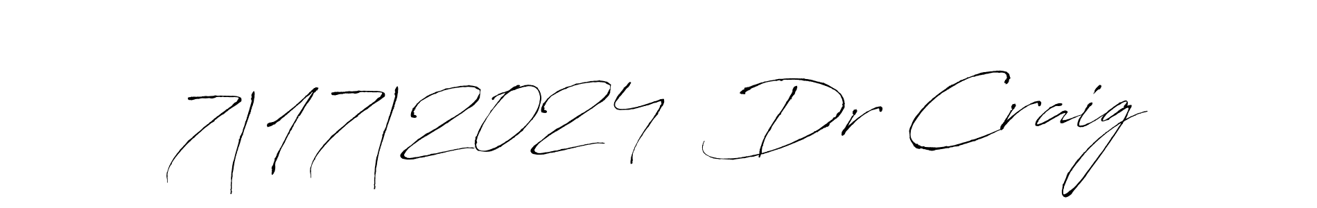 How to make 7|17|2024  Dr Craig signature? Antro_Vectra is a professional autograph style. Create handwritten signature for 7|17|2024  Dr Craig name. 7|17|2024  Dr Craig signature style 6 images and pictures png