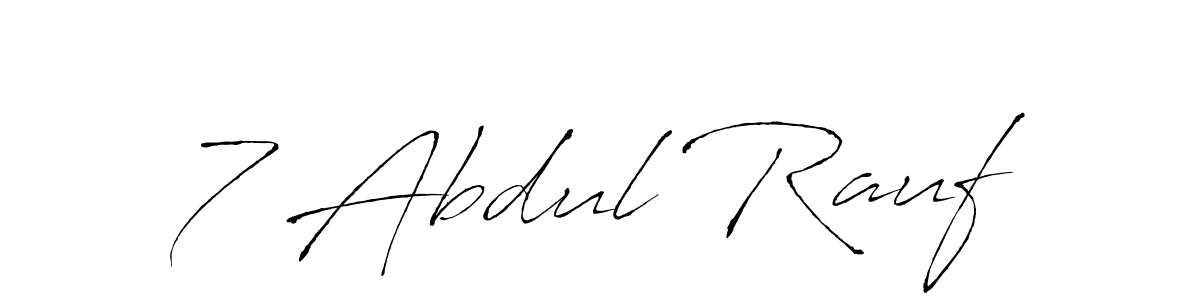 Design your own signature with our free online signature maker. With this signature software, you can create a handwritten (Antro_Vectra) signature for name 7 Abdul Rauf. 7 Abdul Rauf signature style 6 images and pictures png