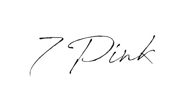 You should practise on your own different ways (Antro_Vectra) to write your name (7 Pink) in signature. don't let someone else do it for you. 7 Pink signature style 6 images and pictures png